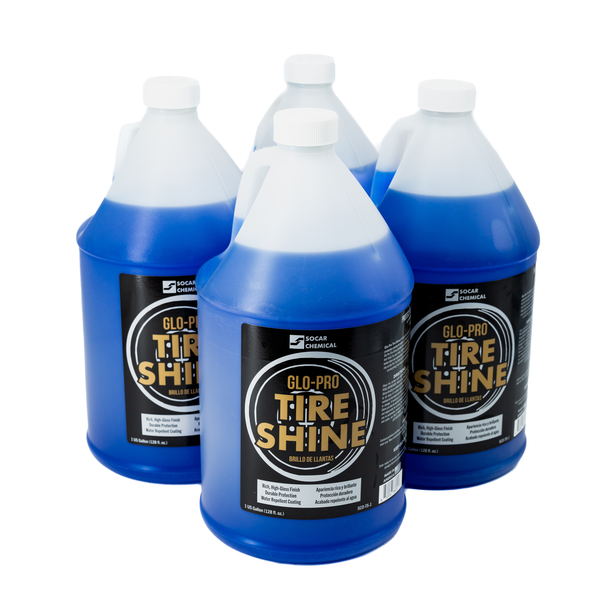 SOCAR Glo Pro Tire Shine - High Gloss, Durable, 4 Gallons, Model# SCO-TS-4
